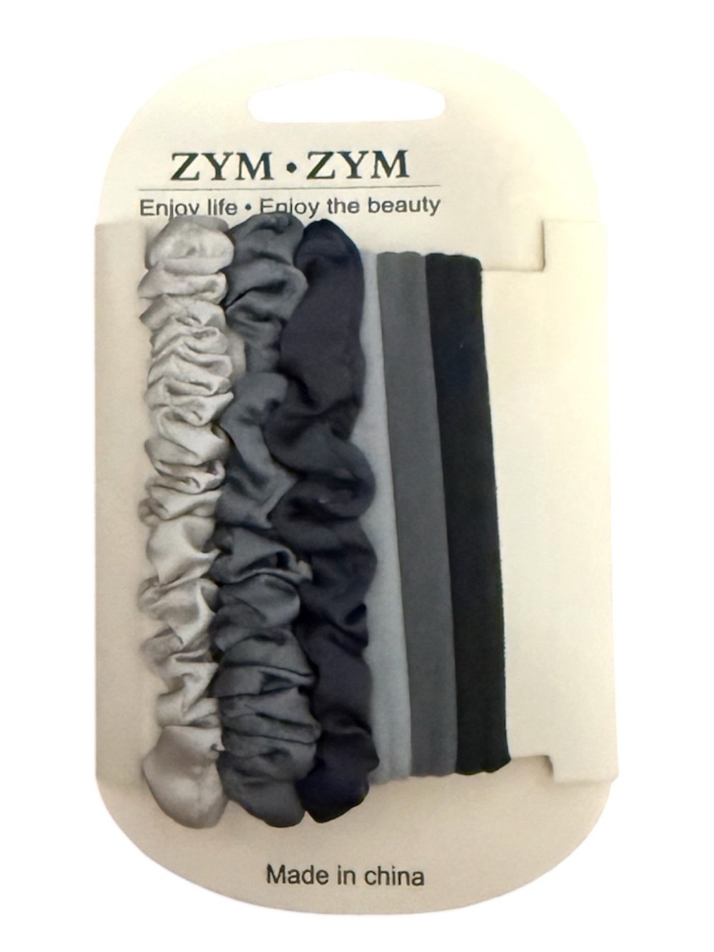 Women’s Gray Satin Hair Scrunchie’s and Hair Ties